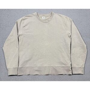 NN07 Sweatshirt Mens Large Beige Barrow Crew Knit Pullover Stretch Casual